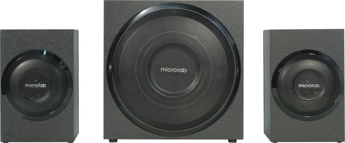 Акустична система MICROLAB M-110 2.1, 10W, mini-jack, чорний