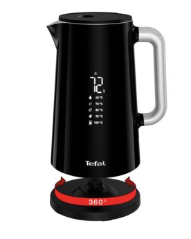 Електрочайник Tefal DIGITAL, 1.7л, LED дисплей, з подвійними стінками, глянець, чорний