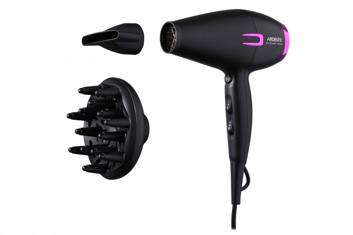Фен ARDESTO Violet PRO HD-Y221PRO ,1750-2100Вт, 2 швидкості, 3 темп.режими, дифузор, чорний
