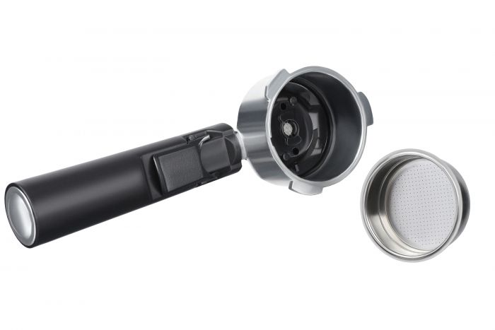 Кавоварка ARDESTO ріжкова Steel Collection 1.6л, мелена, ручний капучинатор, сріблясто-чорний