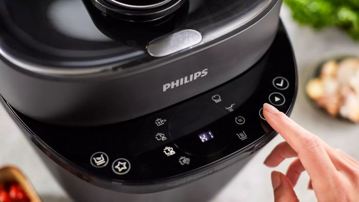 Мультиварка-скороварка Philips All-in-One Cooker, 1000Вт, чаша-5л, електронне керув., пластик, чорний