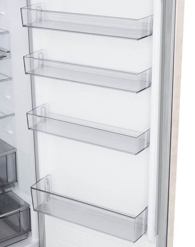 Холодильник LG з нижн. мороз., 203x60х68, холод.відд.-262л, мороз.відд.-113л, 2дв., E, NF, інв., диспл зовн., Fresh Сonverter, бежевий