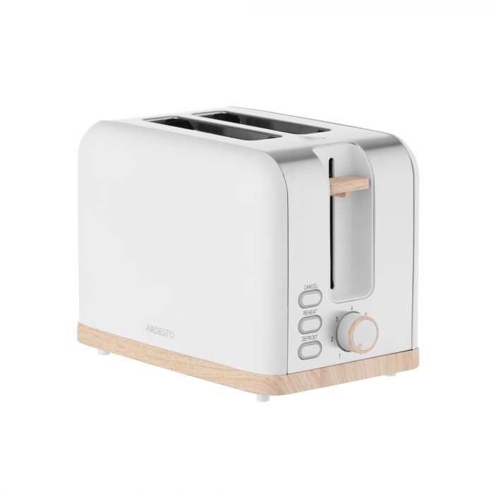 Тостер Ardesto T-F420WWD, 800Вт, метал, 2 слоти, білий