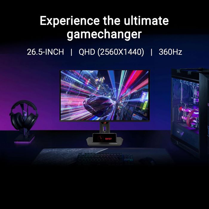 Монітор Asus 26.5" ROG Strix XG27ACDNG 2xHDMI, DP, USB-C, 3xUSB, OLED, 2560x1440, 360Hz, 0.03ms, DCI-P3 99%, G-SYNC, FreeSync, Pivot, HDR400