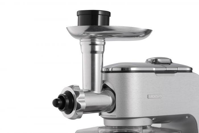 Кухонна машина ARDESTO 1500Вт, чаша-метал, корпус-метал, насадок-10, сріблясто-сірий