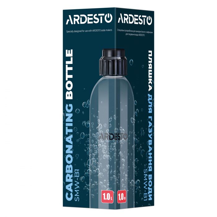 Пляшка для сифону ARDESTO 1л, пластик, прозорий