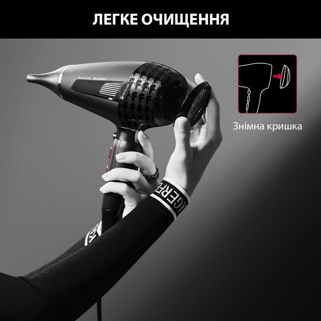 Фен Rowenta x Karl Lagerfeld K/Pro Stylist, 2200Вт, 3 режими, іоніз-я, дифузор, 2 концентратора, хол. обдув, чорний