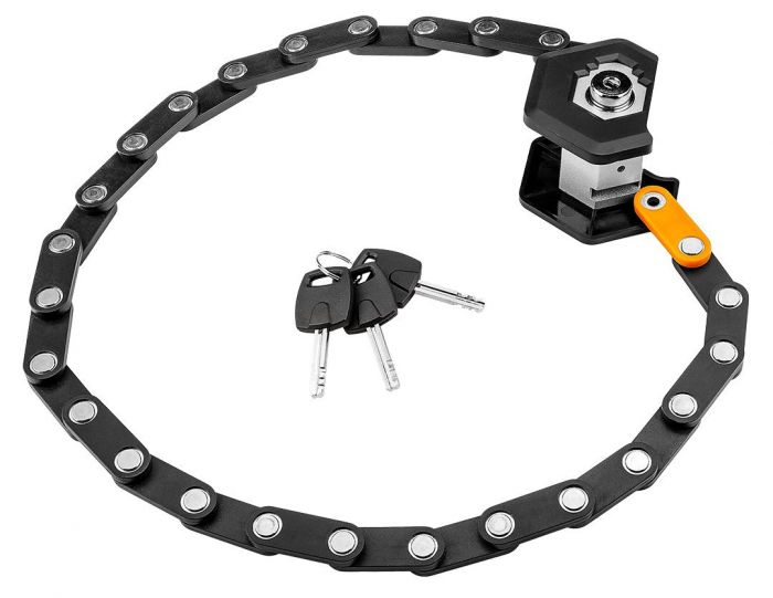 Замок протиугінний Neo Tools складаний, цинковий сплав + ABS пластик, 3 ключі, 78см, 0.62кг