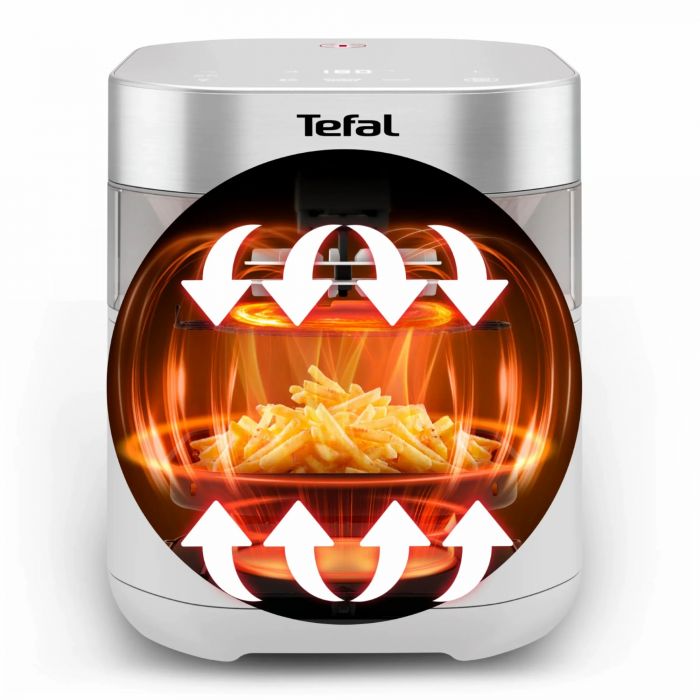 Мультипіч Tefal Easy Fry Infrared, 1500Вт, чаша-7л, сенсорне керув., 8 програм, з віконцем, пластик, світло-сірий