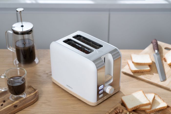 Тостер Ardesto T-F420WWD, 800Вт, метал, 2 слоти, білий