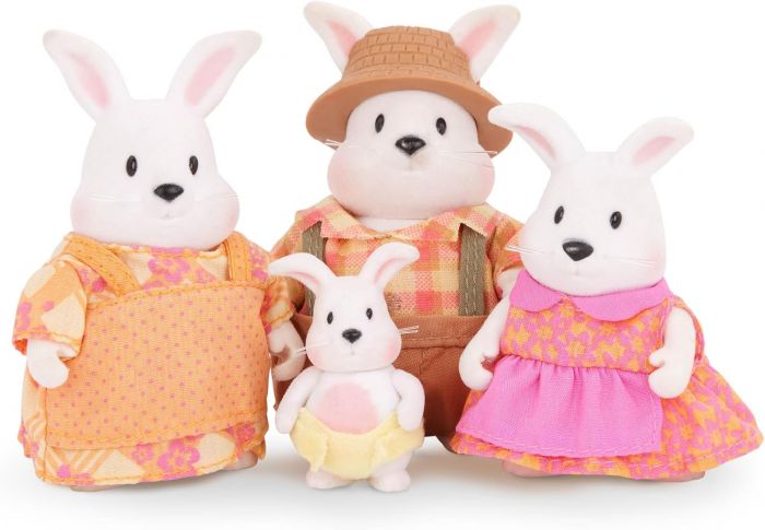 Набір фігурок Li'l Woodzeez Сім'я Кроликів 4од, книжка EN