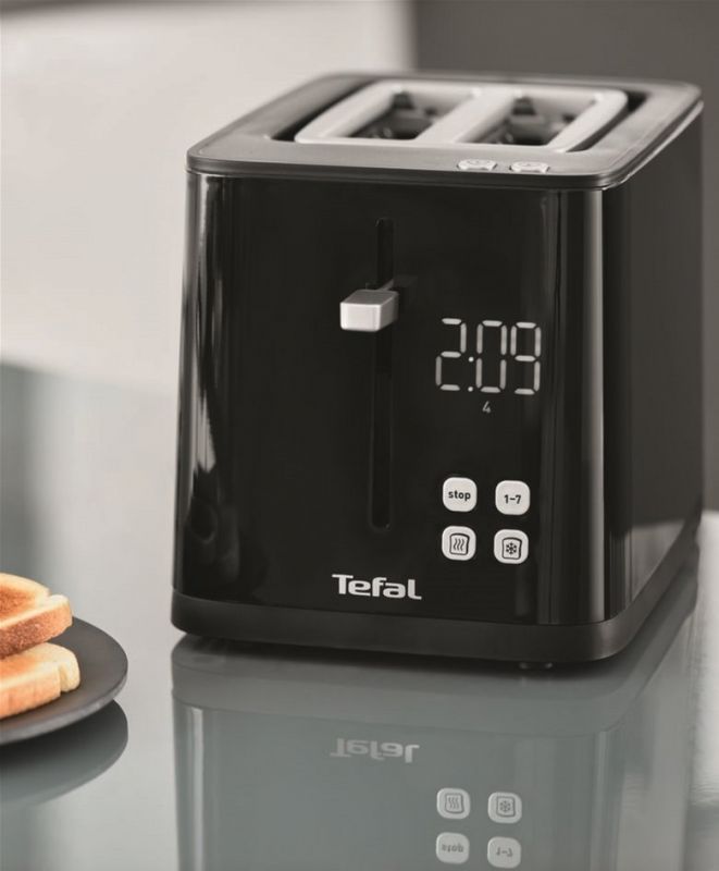 Тостер Tefal Digital 850Вт, LED дисплей, пластик, чорний