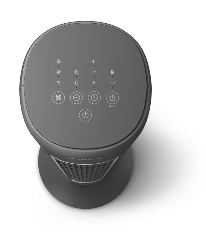Вентилятор Philips колонний, 110см, 40Вт, пульт ДК, дисплей, графіт
