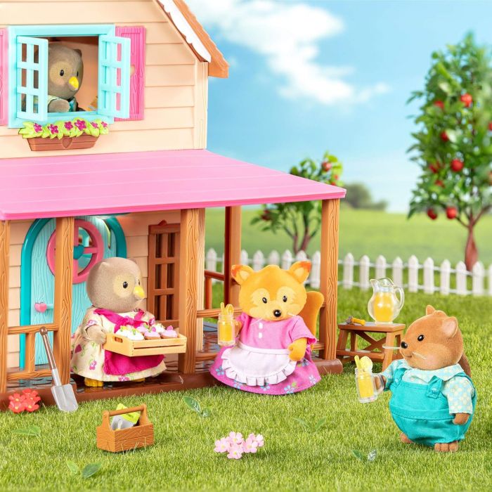 Набір фігурок Li`l Woodzeez Сім'я Лисичок 4од, книжка EN