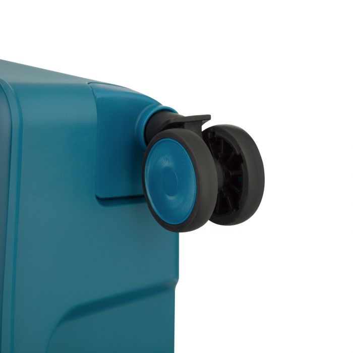 Набір валіз 2E, M7979, поліпропілен, (L+M+S), блискавка anti theft, 4 колеса, кодовий замок, блакитний