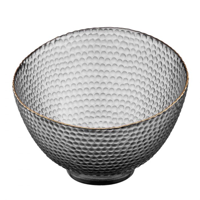 Салатник ARDESTO Commelina, 18см, скло, сірий