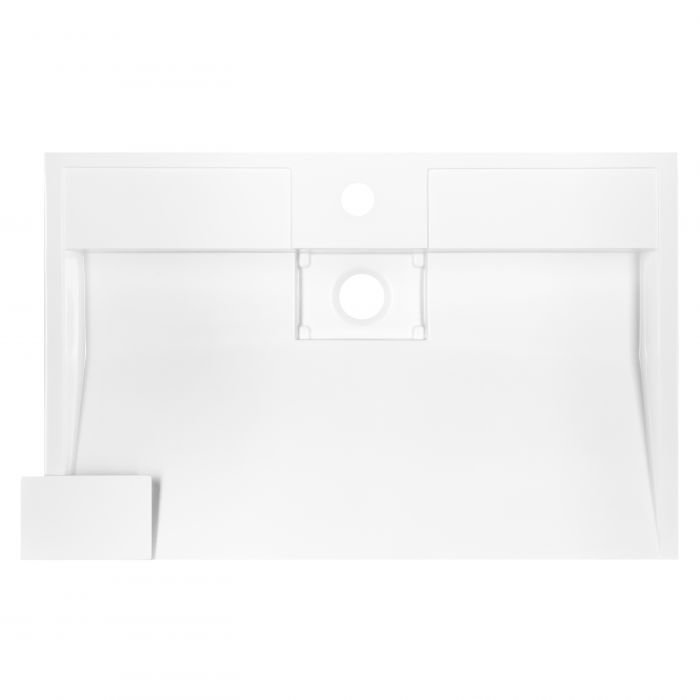 Раковина, умивальник ARDESTO Anna, штучний камінь, прямокут., з отвором для змішувача, без переливу, 700х455х110мм, накладний, білий