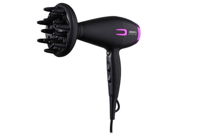 Фен ARDESTO Violet PRO HD-Y221PRO ,1750-2100Вт, 2 швидкості, 3 темп.режими, дифузор, чорний