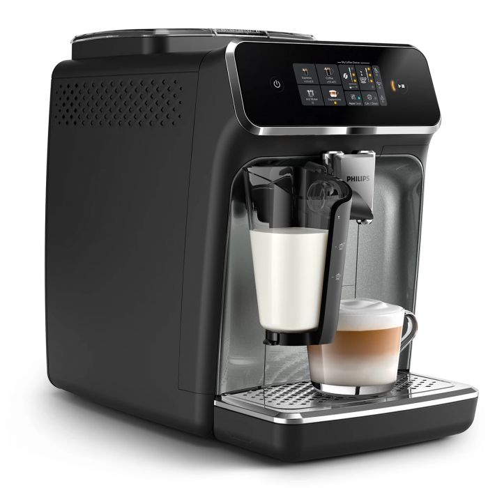 Кавомашина Philips Series 2300 LatteGo, 1.8л, зерно+мелена, автомат.капуч, дисплей, авторецептів -4, чорний