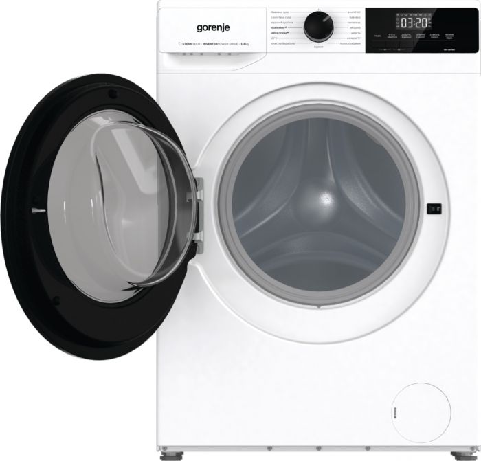 Прально-сушильна машина Gorenje фронтальна, 8(5)кг, 1400, A+, 55см, дисплей, пара, інвертор, білий