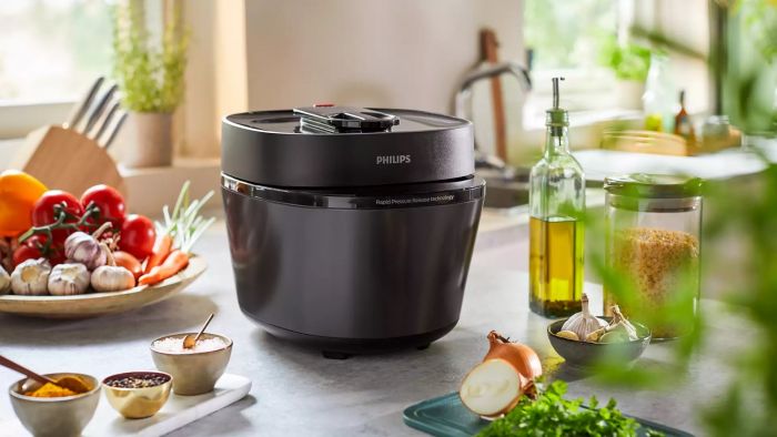 Мультиварка-скороварка Philips All-in-One Cooker, 1000Вт, чаша-5л, електронне керув., пластик, чорний