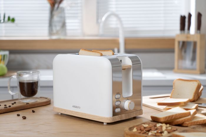 Тостер Ardesto T-F420WWD, 800Вт, метал, 2 слоти, білий
