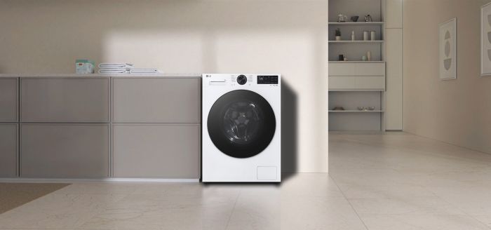 Пральна машина LG фронтальна, 8кг, 1200, A, 48см, дисплей, пара, інвертор, білий