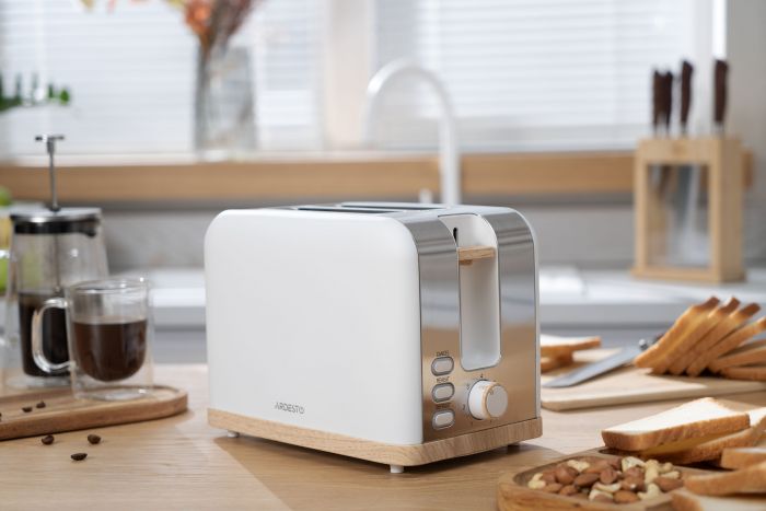 Тостер Ardesto T-F420WWD, 800Вт, метал, 2 слоти, білий
