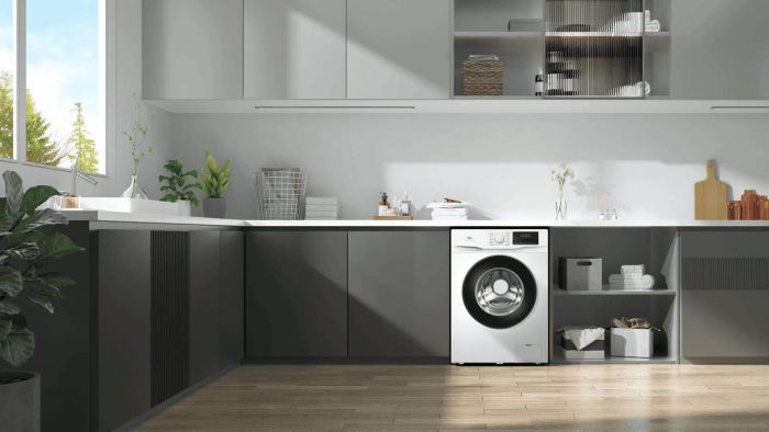 Пральна машина TCL фронтальна, 6кг, 1000, B, 45см, дисплей, пара, інвертор, білий