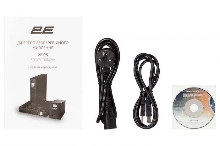 Джерело безперебійного живлення 2E PS2000RT, 2000VA/1600W, RT3U, LCD, USB, 3xC13, 3xSchuko
