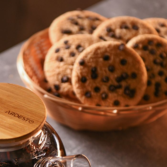 Заварник ARDESTO Gemini 800мл, боросилікатне скло, бамбук, прозорий