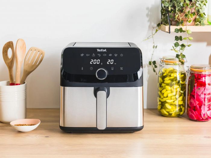 Мультипіч Tefal Easy Fry Mega, 1700Вт, чаша-7.5л, сенсорне керув., 8 програм, пластик, чорний