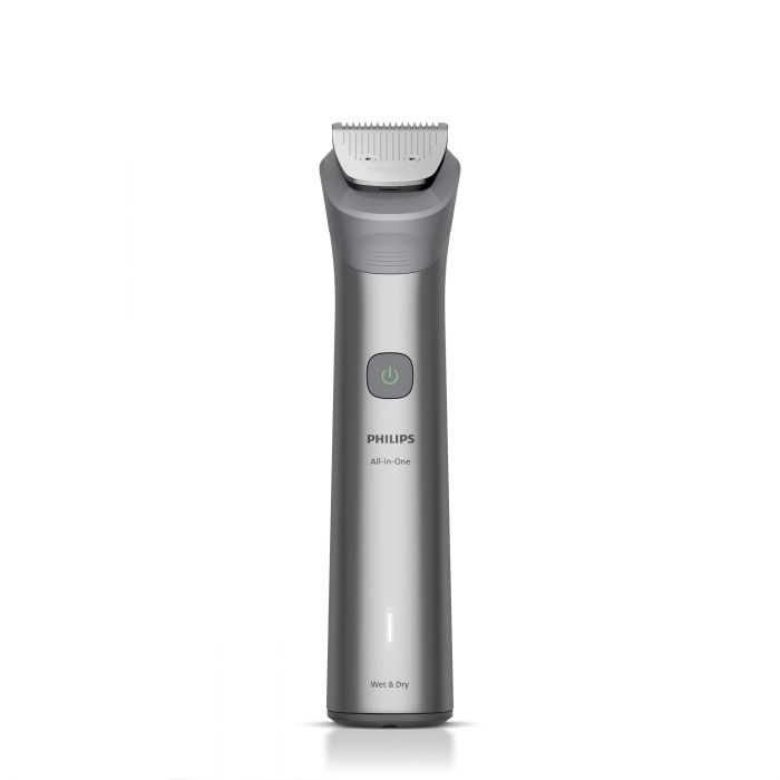 Тример Philips Series 5000, для обличчя, голови, тіла, акум., насадок-9, сталь, сірий Тример Philips Series 5000, для обличчя, голови, тіла, акум., насадок-9, сталь, сірий