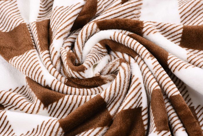 Плед Ardesto Flannel, 160х200см, 100% поліестер, клітинка, бежевий