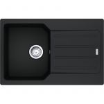 Мийка кухонна Franke City, фраграніт, прямокутник, з крилом, 780х500х190мм, чаша - 1, врізна, оборотна, UCG 611-78, онікс