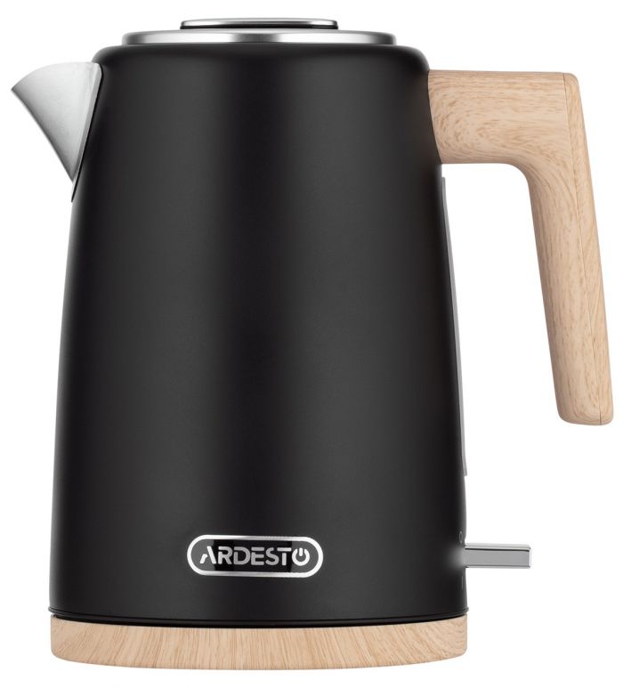 Електрочайник Ardesto EKL-F420BWD, 1.7л, метал, мат, Strix, чорний