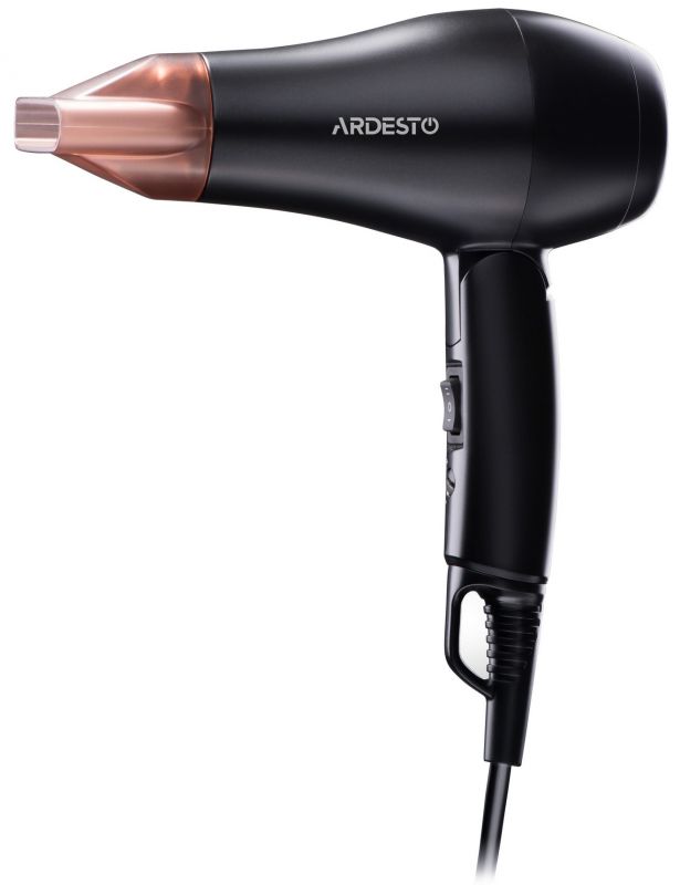 Фен Ardesto HD-Y120T, дорожній, 1200Вт, складна ручка, 2 швидкості, 2 темп. режими, чорний