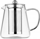 Заварник ARDESTO Gemini Milano 950мл, боросилікатне скло, нержавіюча сталь, прозорий