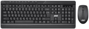Комплект клавіатура та миша 2E MK410 WL, EN/UK/RU, чорний