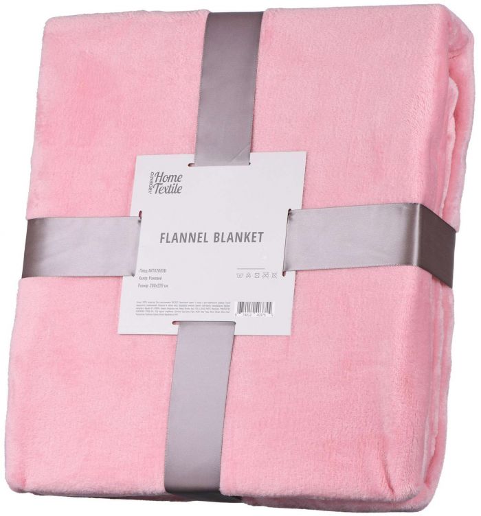 Плед Ardesto Flannel, 200х220см, 100% поліестер, рожевий
