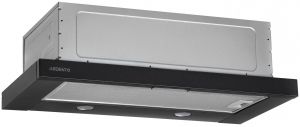 Витяжка ARDESTO телескопічна, 60см, 450м3ч, метал, 2х1Вт LED, кнопкове, чорний