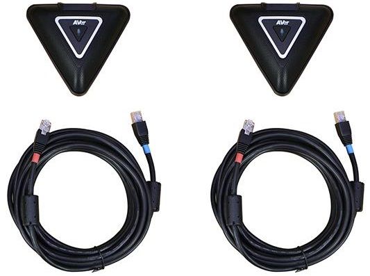 Мікрофонна пара додаткова AVer з 5 м кабелем для систем VC550/ FONE540/ VC520 Pro 3, 2 х Omni-mic, радіус дії 3 м, RJ45, чорний