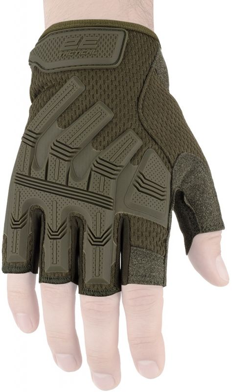 Рукавички тактичні 2E, безпалі, L, зелені