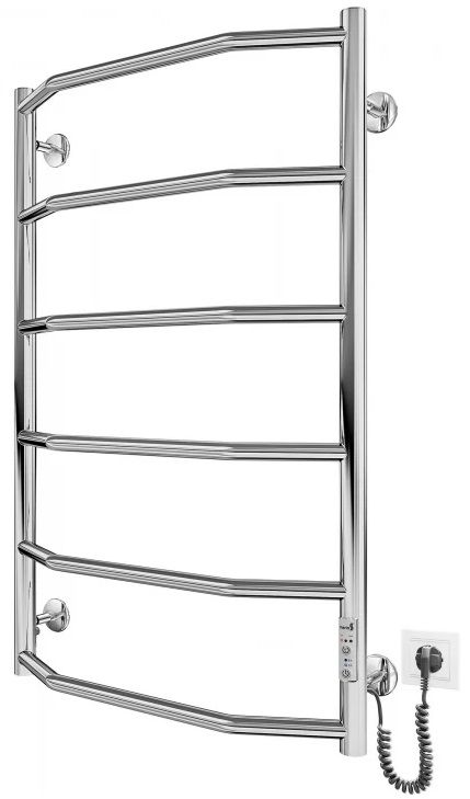 Рушникосушка Mario електрична Трапеція НР-І, 800x530x110мм, таймер-регулятор, нерж.сталь, хром