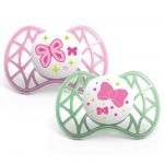 Пустушка Nuvita Air 6міс+, симетрична, 2шт, рожевий/зелений