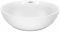 Раковина, умивальник ARDESTO Jade, штучний камінь, кругла, без отвору для змішувача та переливу, 420х150мм, накладний, білий