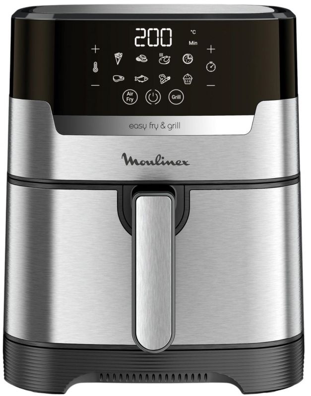Мультипіч Moulinex EasyFry&Grill Digital, 1550Вт, чаша-4.2л, сенс. керув., пластик, сірий