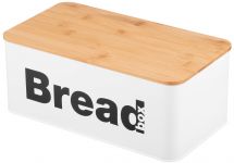 Хлібниця ARDESTO Midori 33х18х13см, метал, бамбук, білий