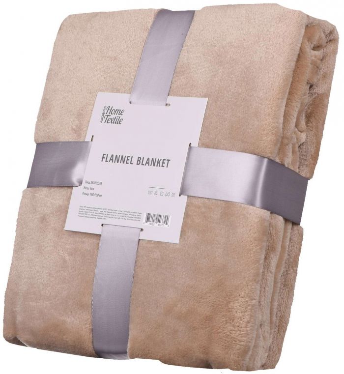 Плед Ardesto Flannel, 160х200см, 100% поліестер, бежевий