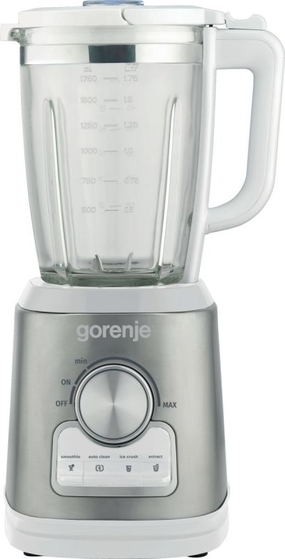 Блендер Gorenje стаціонарний 1400Вт, чаша-1750мл, скло, білий